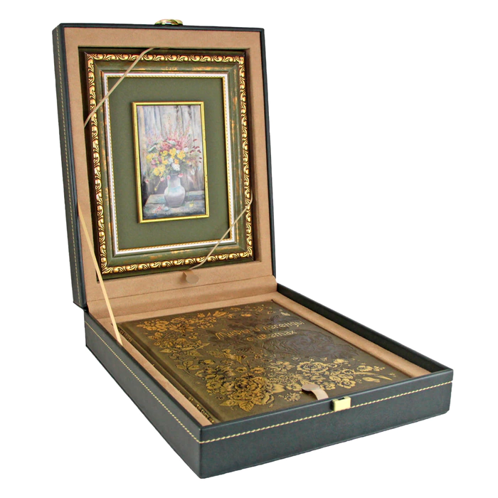 Gift set "Flowers" with the book "Myths and legends about flowers" and panels